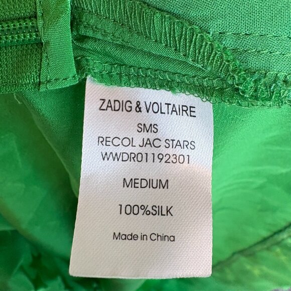 Zadig & Voltaire Recol Jac Stars Silk Dress Medium Size - Picture 8 of 8